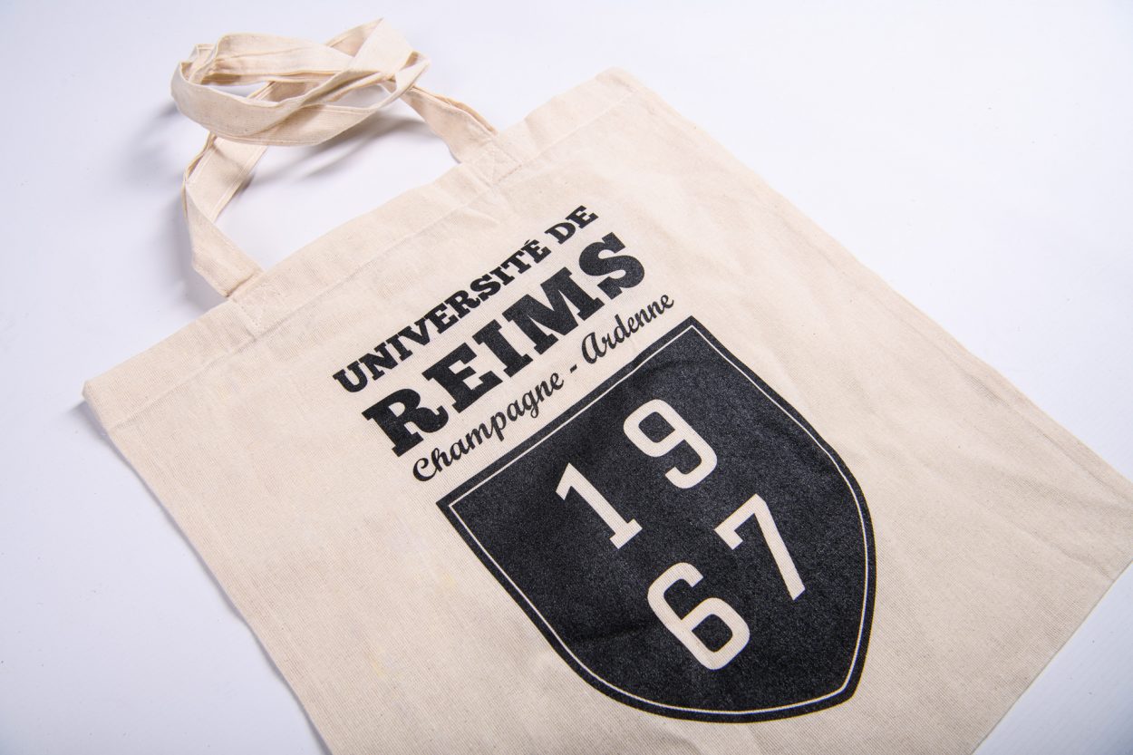 Sac tissu shopping anses longues – Boutique Université de Reims